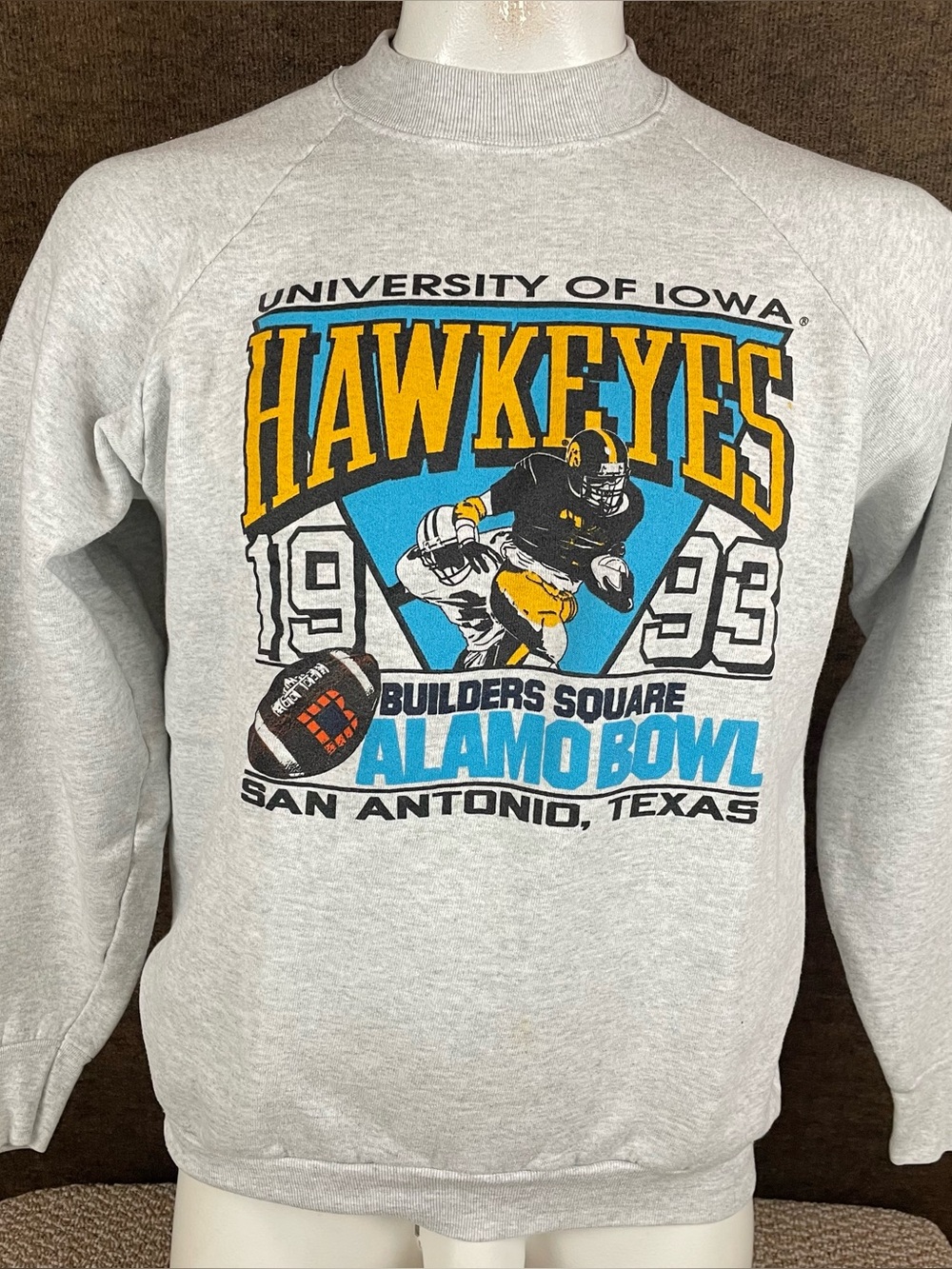 Vintage Iowa Hawkeyes Sweatshirt Mens XL 1993 Alamo Bowl 90s USA Football C61